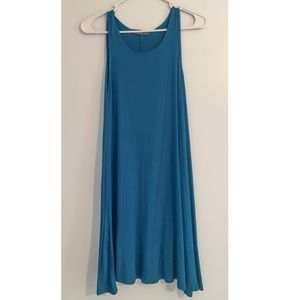 plain teal/blue sleeveless dress